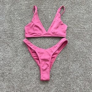 Sommer swim pink bikini. Top size medium/ bottoms size large.